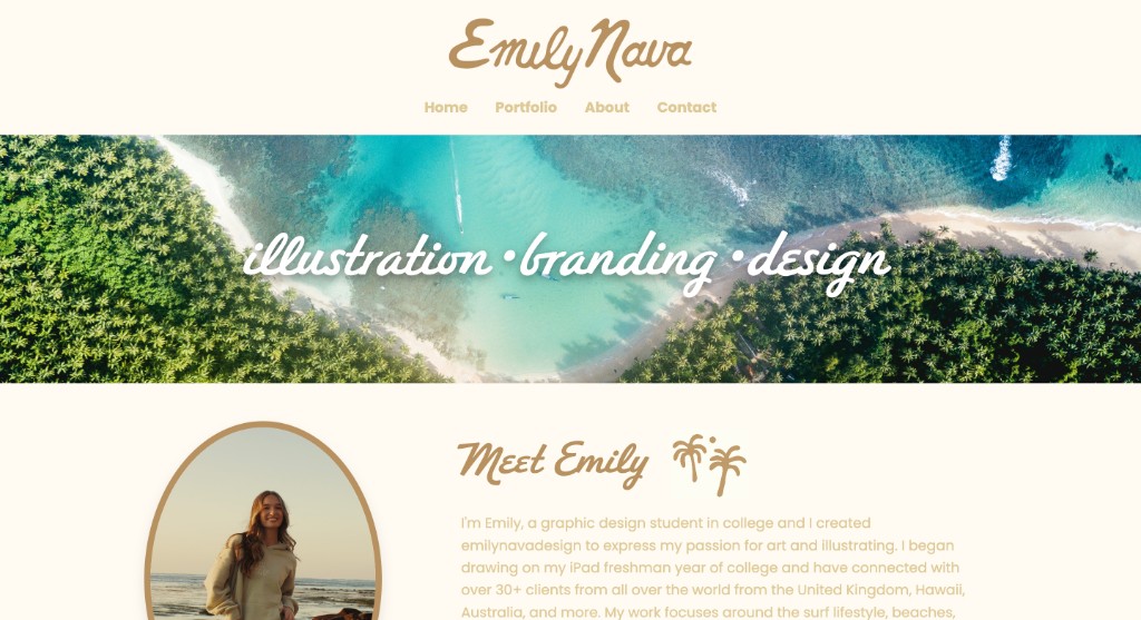 Emily Nava Design website — illustration, branding, and design